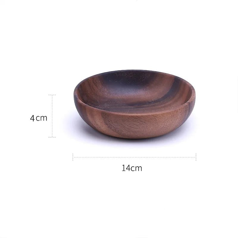 Kitchen Natural Wooden Bowl Household Fruit Bowl Salad Bowl For Home Restaurant Food Container Wooden Utensils Note The Size hot - Checkouts UK