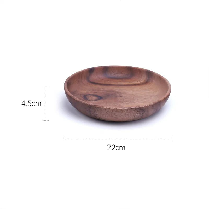 Kitchen Natural Wooden Bowl Household Fruit Bowl Salad Bowl For Home Restaurant Food Container Wooden Utensils Note The Size hot - Checkouts UK