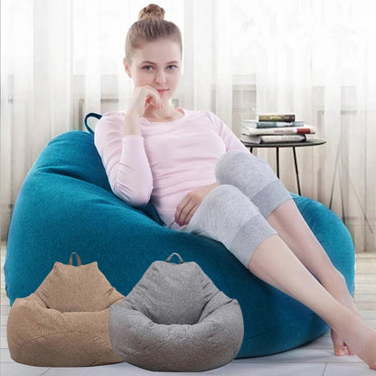 Large Bean Bag Lazy Seat Chair Sofa Cover Couch Soft Fluffy Breathable Adult Child Tatami No padding is included - Checkouts UK