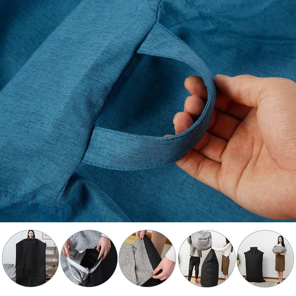 Large Bean Bag Lazy Seat Chair Sofa Cover Couch Soft Fluffy Breathable Adult Child Tatami No padding is included - Checkouts UK
