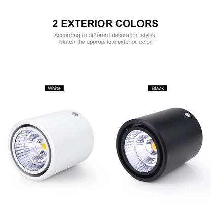 LED Ceiling Lamp 7W 12W Spotlight Aluminum COB Surface Mounted Spot Light AC85 - 265V Downlight for Kitchen Hallway Indoor Lightin - Checkouts UK
