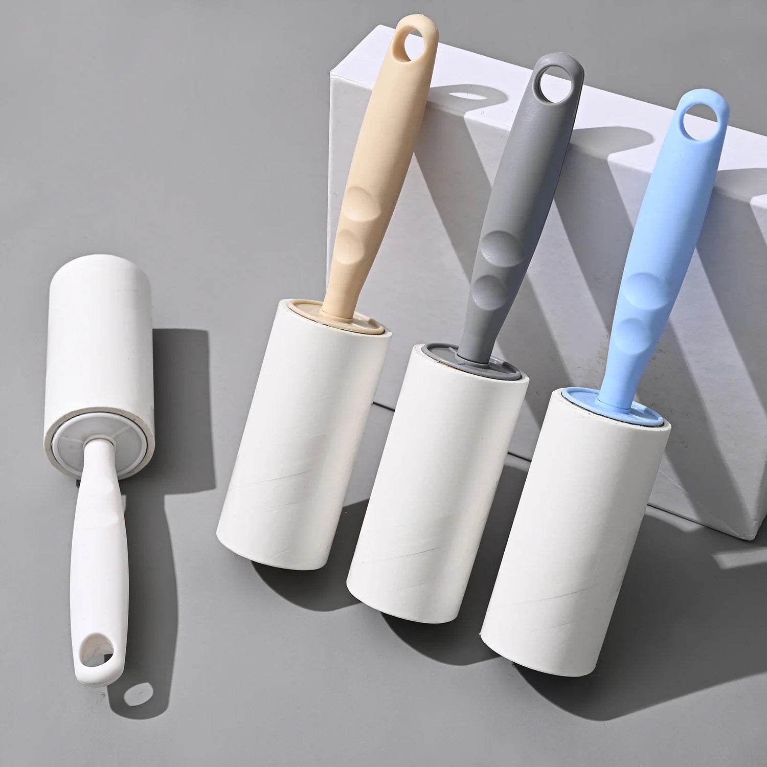 Lint Roller With Refills Sticky Remover Hair Pet Dog Clothes Sofa Dust Cleaning Remover Replaceable Roll Brush Cleaning Tool - Checkouts UK