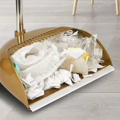 Magic Broom and Plastic Dustpan Set Cleaning Tools Sweeper Wiper for Floors Home Accessories Sweeping Dust Brush Multifunction - Checkouts UK