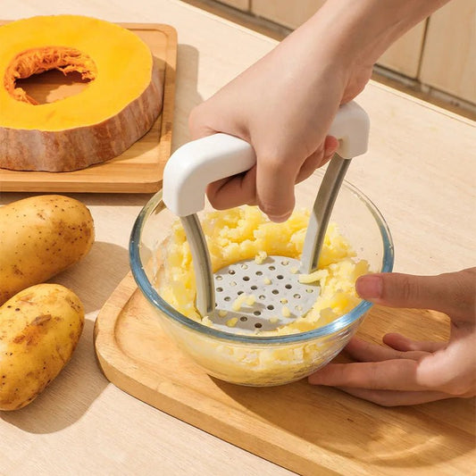 Manual Potato Masher Durable Potato Ricer Kitchen Vegetable Masher With Non - Slip Handle Fruit Juicer Kitchen Gadgets - Checkouts UK