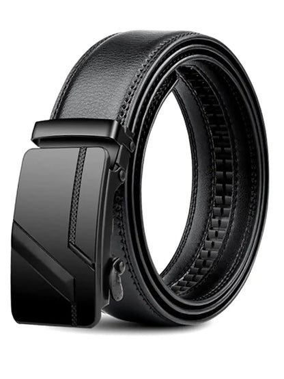 Men's High - Quality Belt 110cm 120cm 130cm Luxury Belt, Black Men's Automatic Buckle Jeans Men's Belt Suit Belt - Checkouts UK