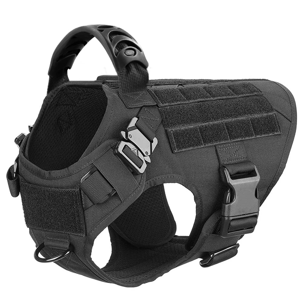 Military Large Dog Harness Training Pet Vest for French Bulldog German Shepherd Malinois Tactical Harnesses For Dogs Accessories - Checkouts UK