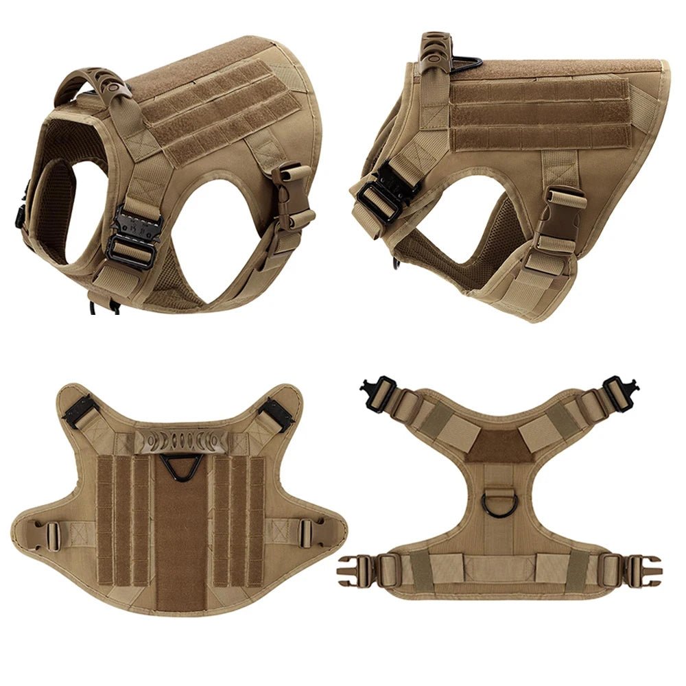 Military Large Dog Harness Training Pet Vest for French Bulldog German Shepherd Malinois Tactical Harnesses For Dogs Accessories - Checkouts UK
