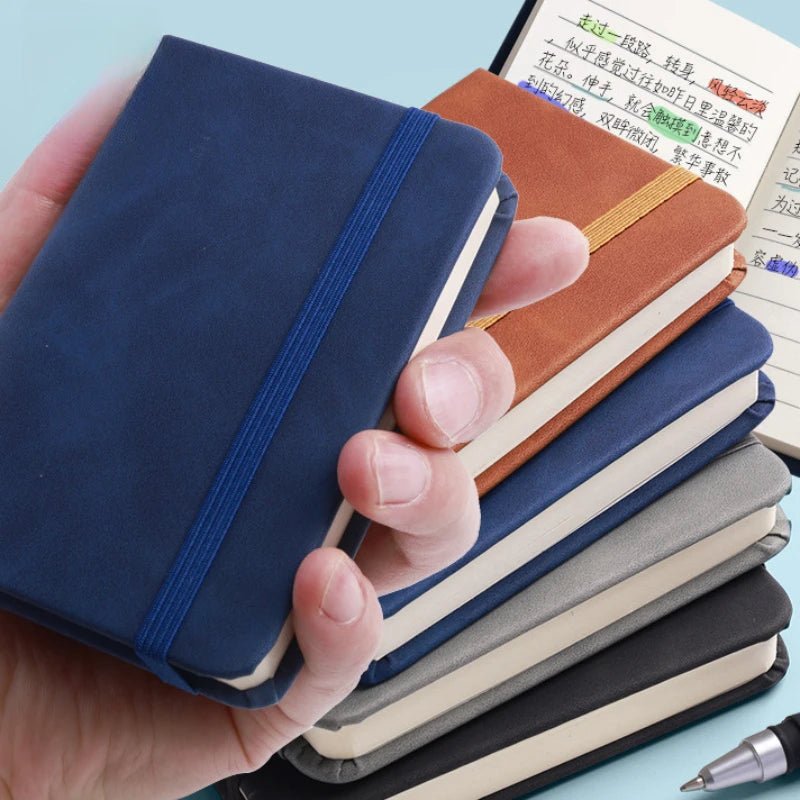 Mini Book A7 Small Notebook Portable Portable Notepad Small Pocket Skin Feeling Leather Waterproof Notes school supplies - Checkouts UK