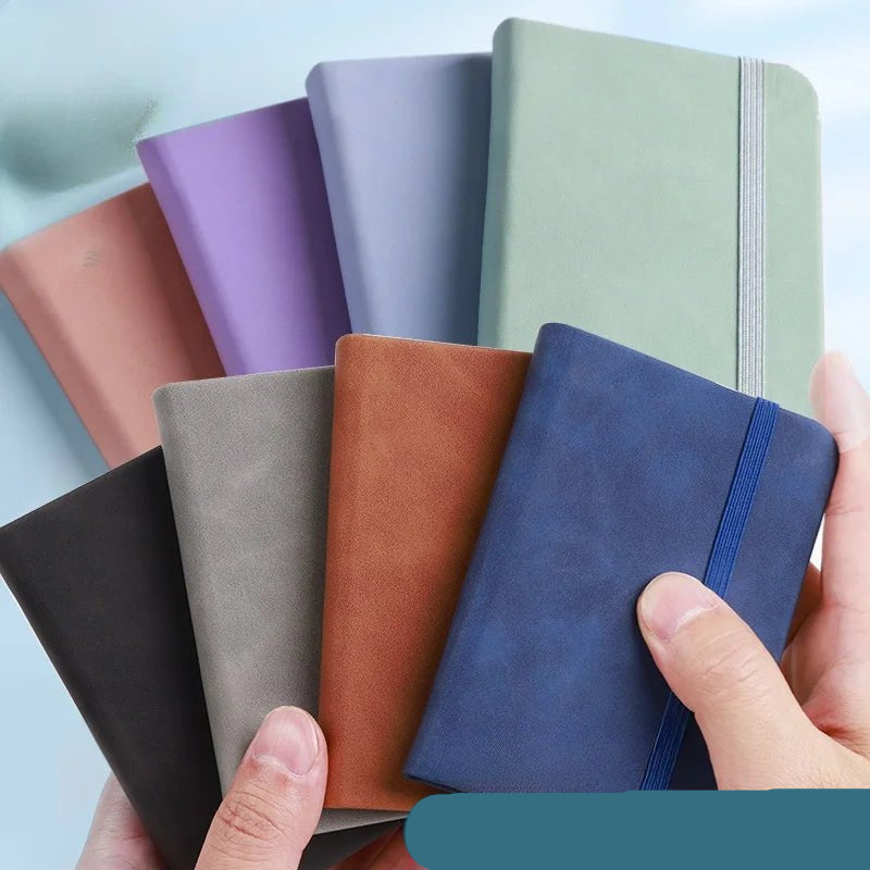 Mini Book A7 Small Notebook Portable Portable Notepad Small Pocket Skin Feeling Leather Waterproof Notes school supplies - Checkouts UK