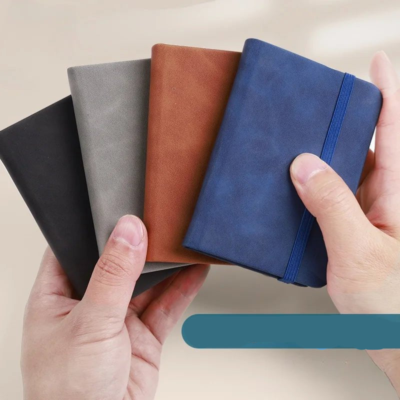 Mini Book A7 Small Notebook Portable Portable Notepad Small Pocket Skin Feeling Leather Waterproof Notes school supplies - Checkouts UK