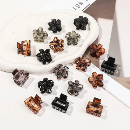 Mini Flower Hair Clips Pack for Women - Creaseless Styling Claw Clips for Bangs and Tiny Hair Styling - Checkouts UK
