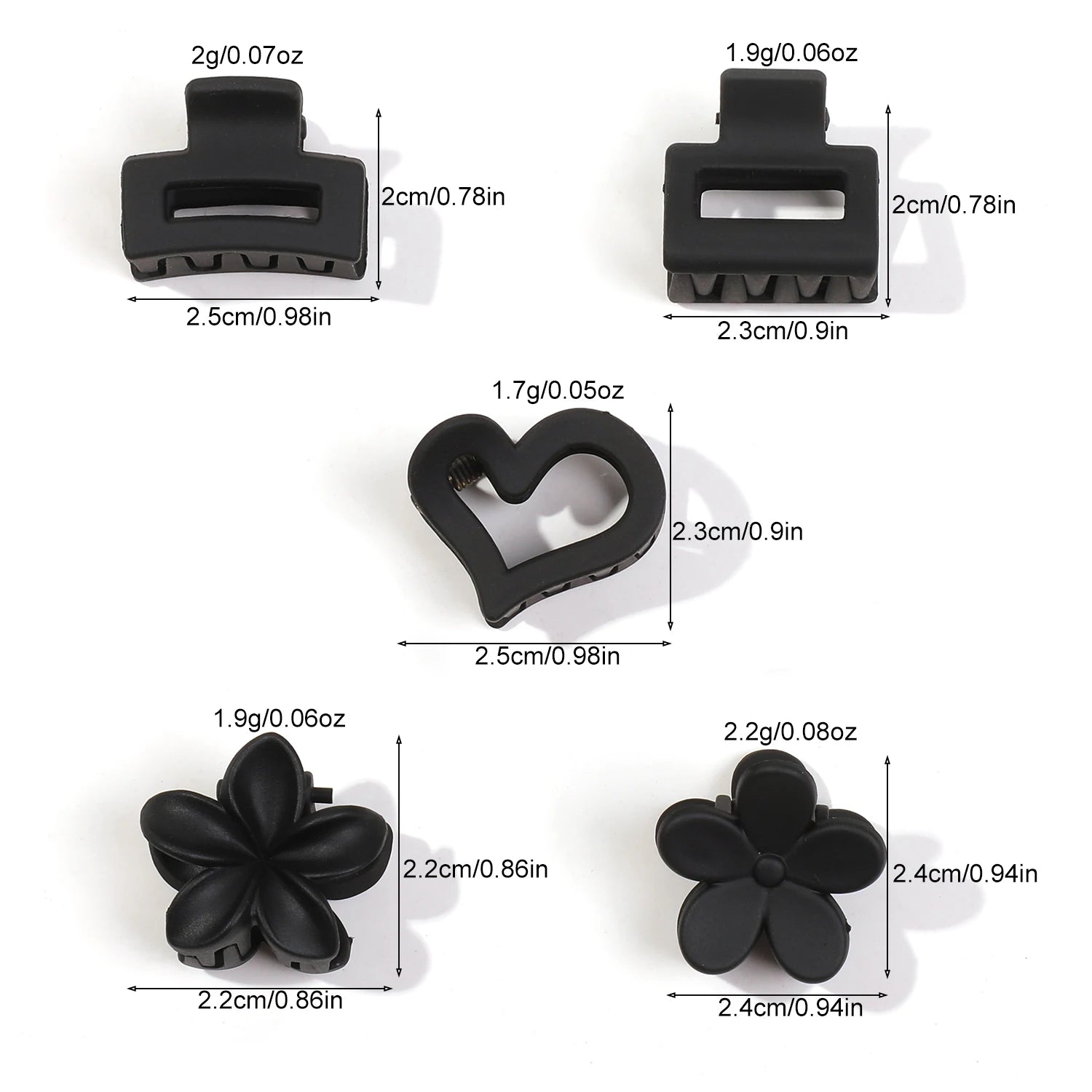 Mini Flower Hair Clips Pack for Women - Creaseless Styling Claw Clips for Bangs and Tiny Hair Styling - Checkouts UK