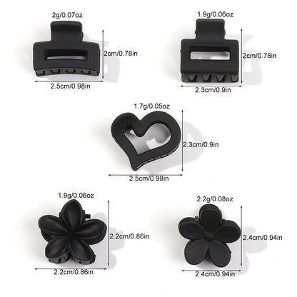 Mini Flower Hair Clips Pack for Women - Creaseless Styling Claw Clips for Bangs and Tiny Hair Styling - Checkouts UK