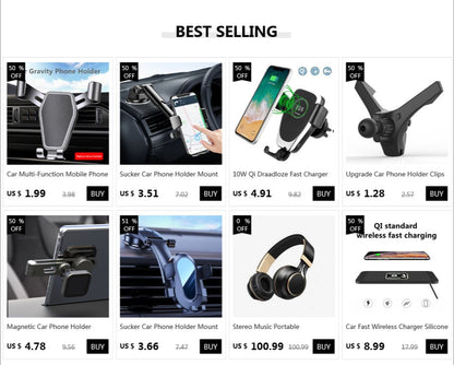 Multifunction Car Phone Mount Cell Phone Holder Lightness Portability No Space Occupy Stand Auto Interior Accessories - Checkouts UK