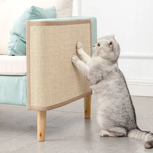 Natural Bamboo Cat Scratcher Sofa Mats Board Cat Scratch for Sharpen Nails Scraper Pet Tree Toys Chair Sofa Furniture Protector - Checkouts UK