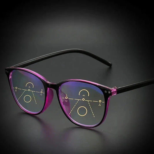 New 3 in 1 Progressive Multifocal Reading Glasses For Women Eyeglasses Easy To Look Far and Near +1.0 To +4.0 - Checkouts UK