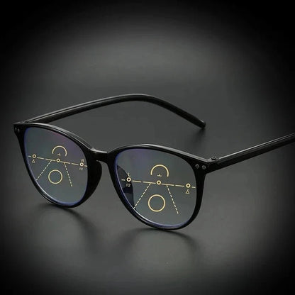 New 3 in 1 Progressive Multifocal Reading Glasses For Women Eyeglasses Easy To Look Far and Near +1.0 To +4.0 - Checkouts UK