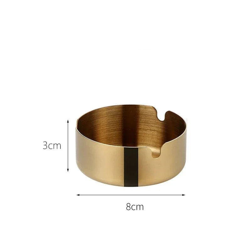 New Creative Ashtrays With Lid Walnut Wood Desktop Ashtray Stainless Steel Windproof Ash Tray for Smoking Office Home Decoration - Checkouts UK