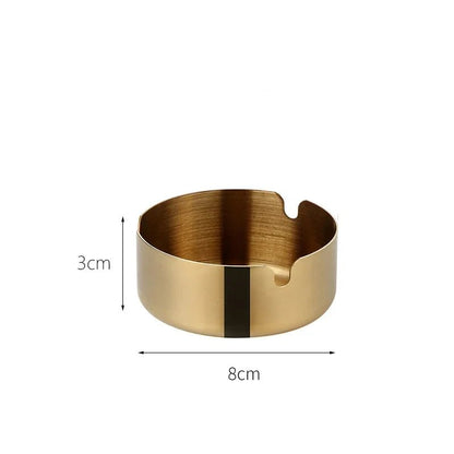 New Creative Ashtrays With Lid Walnut Wood Desktop Ashtray Stainless Steel Windproof Ash Tray for Smoking Office Home Decoration - Checkouts UK