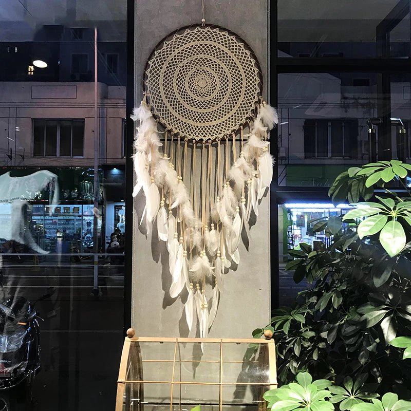 New Hollow Wind Chime Hanging Ornaments Large Dream Catcher Home Decoration Bedroom Living Room Wall Hanging Decorative Pendant - Checkouts UK