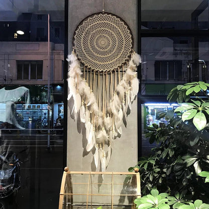 New Hollow Wind Chime Hanging Ornaments Large Dream Catcher Home Decoration Bedroom Living Room Wall Hanging Decorative Pendant - Checkouts UK