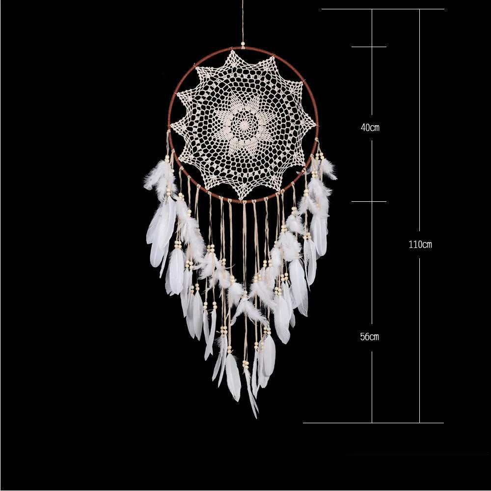 New Hollow Wind Chime Hanging Ornaments Large Dream Catcher Home Decoration Bedroom Living Room Wall Hanging Decorative Pendant - Checkouts UK