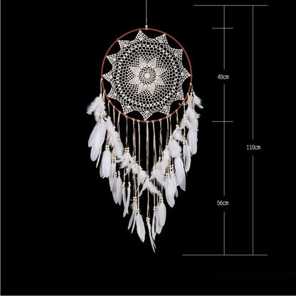 New Hollow Wind Chime Hanging Ornaments Large Dream Catcher Home Decoration Bedroom Living Room Wall Hanging Decorative Pendant - Checkouts UK