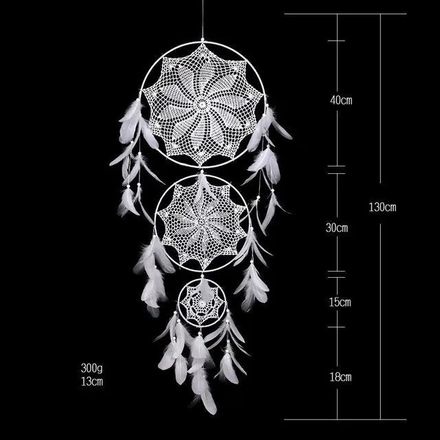 New Hollow Wind Chime Hanging Ornaments Large Dream Catcher Home Decoration Bedroom Living Room Wall Hanging Decorative Pendant - Checkouts UK