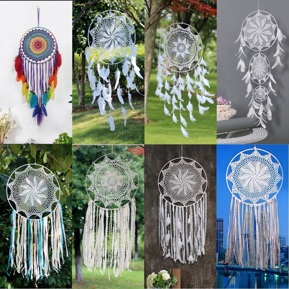 New Hollow Wind Chime Hanging Ornaments Large Dream Catcher Home Decoration Bedroom Living Room Wall Hanging Decorative Pendant - Checkouts UK