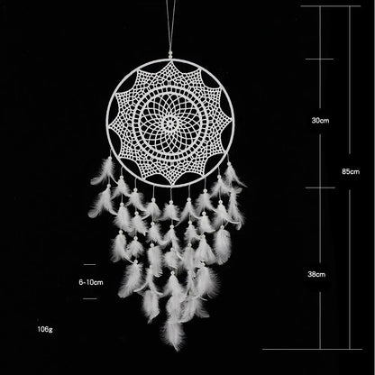 New Hollow Wind Chime Hanging Ornaments Large Dream Catcher Home Decoration Bedroom Living Room Wall Hanging Decorative Pendant - Checkouts UK