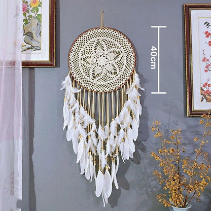 New Hollow Wind Chime Hanging Ornaments Large Dream Catcher Home Decoration Bedroom Living Room Wall Hanging Decorative Pendant - Checkouts UK