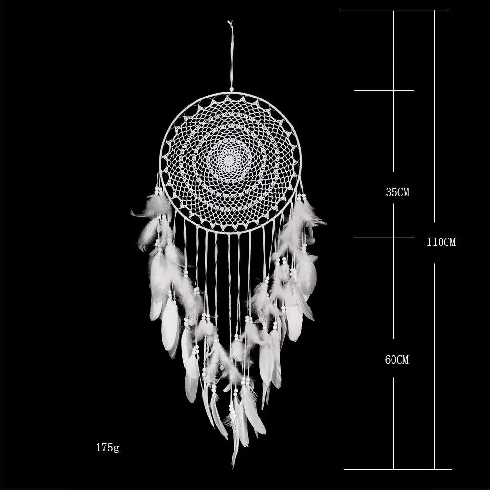 New Hollow Wind Chime Hanging Ornaments Large Dream Catcher Home Decoration Bedroom Living Room Wall Hanging Decorative Pendant - Checkouts UK