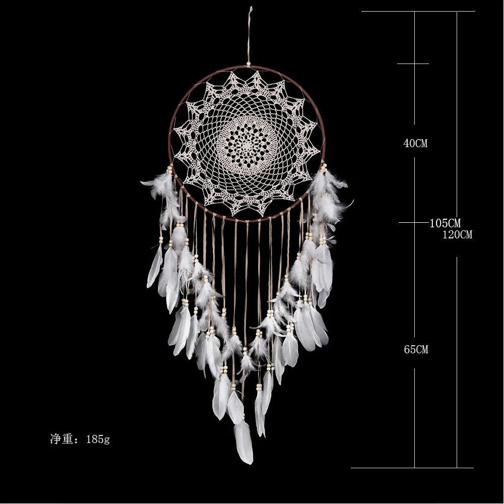 New Hollow Wind Chime Hanging Ornaments Large Dream Catcher Home Decoration Bedroom Living Room Wall Hanging Decorative Pendant - Checkouts UK