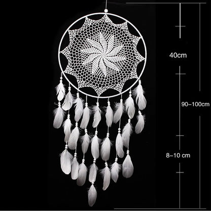 New Hollow Wind Chime Hanging Ornaments Large Dream Catcher Home Decoration Bedroom Living Room Wall Hanging Decorative Pendant - Checkouts UK