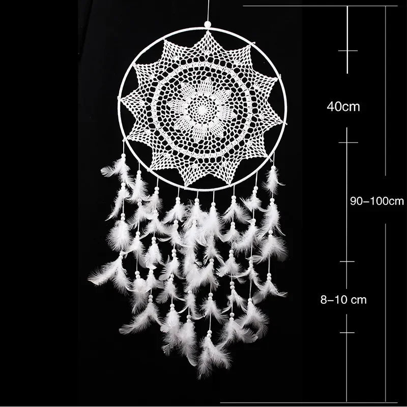 New Hollow Wind Chime Hanging Ornaments Large Dream Catcher Home Decoration Bedroom Living Room Wall Hanging Decorative Pendant - Checkouts UK