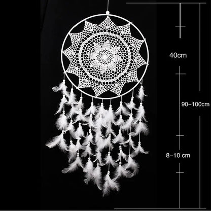 New Hollow Wind Chime Hanging Ornaments Large Dream Catcher Home Decoration Bedroom Living Room Wall Hanging Decorative Pendant - Checkouts UK