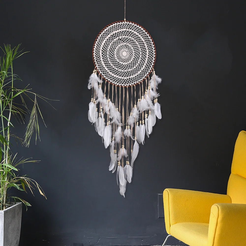 New Hollow Wind Chime Hanging Ornaments Large Dream Catcher Home Decoration Bedroom Living Room Wall Hanging Decorative Pendant - Checkouts UK
