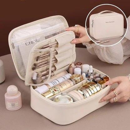 New Women's Cosmetic Bag Portable Storage Bag Large Capacity Luxury Makeup Bag Travel Organizer Essentials Toiletry Bags - Checkouts UK