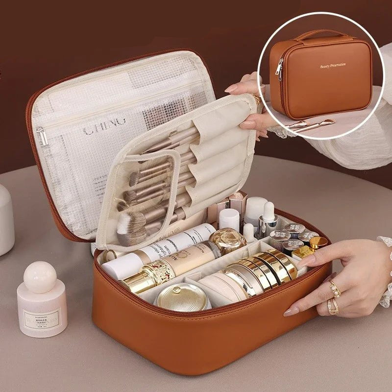New Women's Cosmetic Bag Portable Storage Bag Large Capacity Luxury Makeup Bag Travel Organizer Essentials Toiletry Bags - Checkouts UK