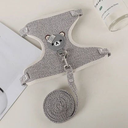 Newest Cute Rabbit Harness and Leash Set Bunny Pet Accessories Vest Harnesses Rabbit Leashes for Outdoor Walking Pets Supplies - Furbury