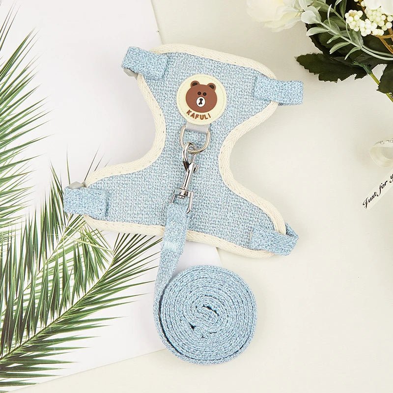 Newest Cute Rabbit Harness and Leash Set Bunny Pet Accessories Vest Harnesses Rabbit Leashes for Outdoor Walking Pets Supplies - Furbury