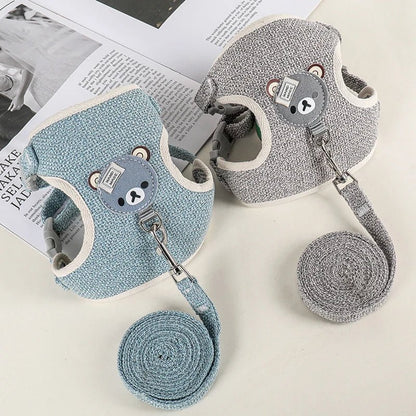 Newest Cute Rabbit Harness and Leash Set Bunny Pet Accessories Vest Harnesses Rabbit Leashes for Outdoor Walking Pets Supplies - Furbury