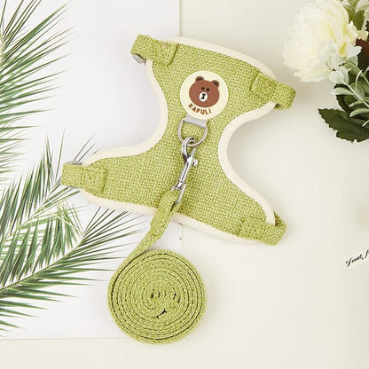 Newest Cute Rabbit Harness and Leash Set Bunny Pet Accessories Vest Harnesses Rabbit Leashes for Outdoor Walking Pets Supplies - Furbury