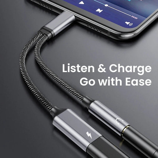 NIERBO 2 in 1 USB C to 3.5mm Headphone and Charger Adapter USB C PD 3.0 Port to Aux Audio Jack Fast Charging Dongle Cable Cord - Checkouts UK
