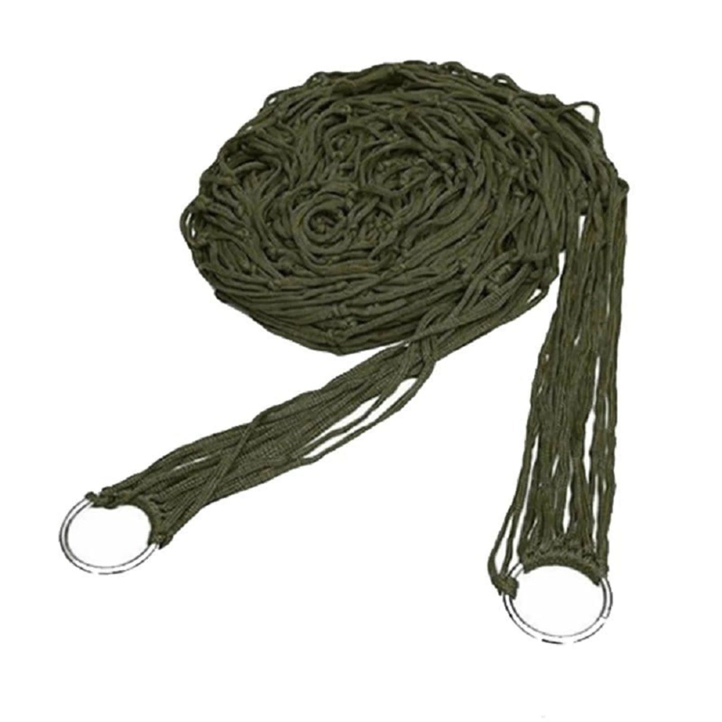 Nylon Rope Meshy Hammock for Outdoor Sleeping Net Bed with Rope Portable Camping Garden Beach Yard Travel Swing Hanging Bed - Checkouts UK