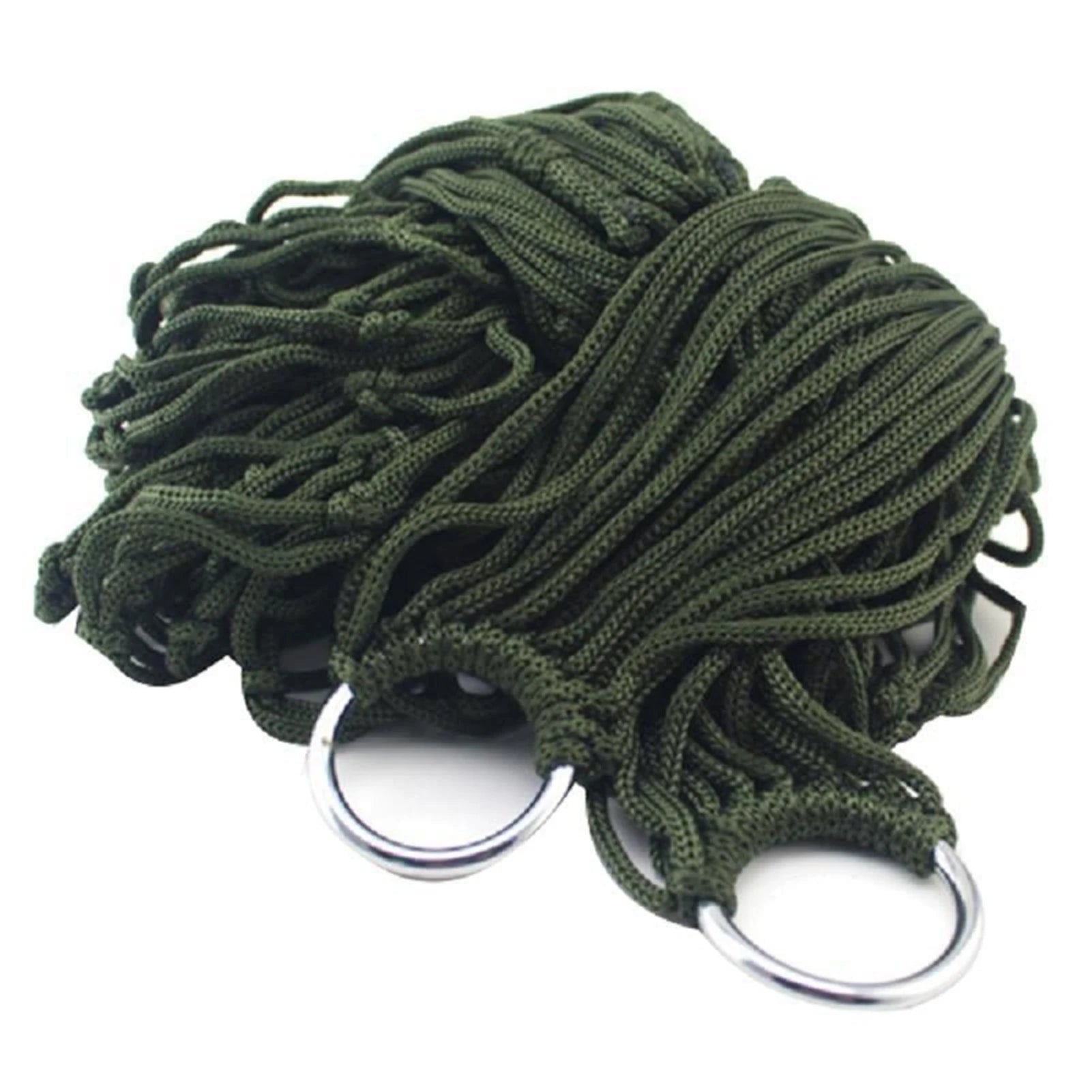 Nylon Rope Meshy Hammock for Outdoor Sleeping Net Bed with Rope Portable Camping Garden Beach Yard Travel Swing Hanging Bed - Checkouts UK