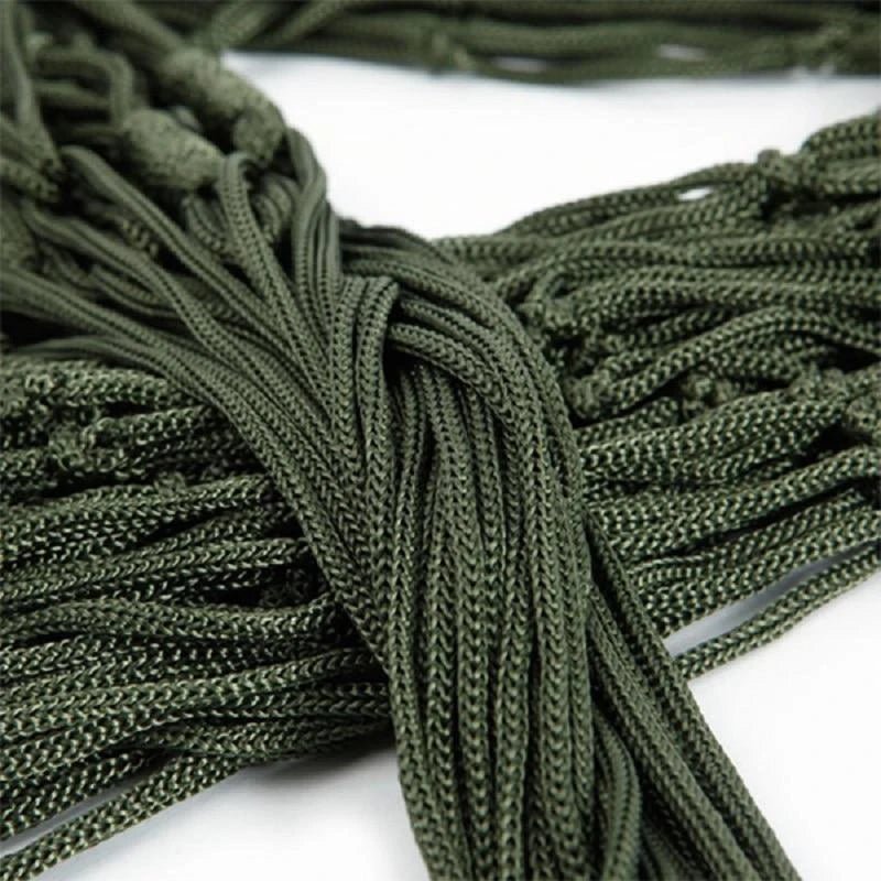 Nylon Rope Meshy Hammock for Outdoor Sleeping Net Bed with Rope Portable Camping Garden Beach Yard Travel Swing Hanging Bed - Checkouts UK