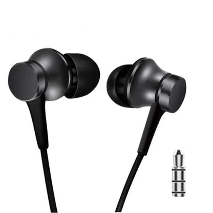 Original Xiaomi Bass Sound Earphone Wired 3.5MM In - ear Sport Music Headphone with Mic HiFi Gaming Headset For Android Smartphone - Checkouts UK