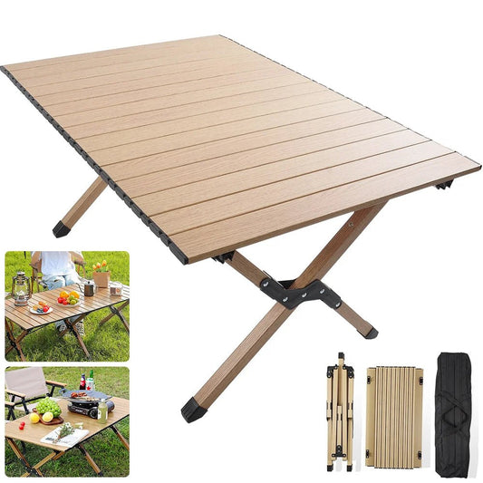 Outdoor Folding Table Camping Table Portable Table for Picnic Camping Hiking Travel BBQ with Carrying Bag - Checkouts UK