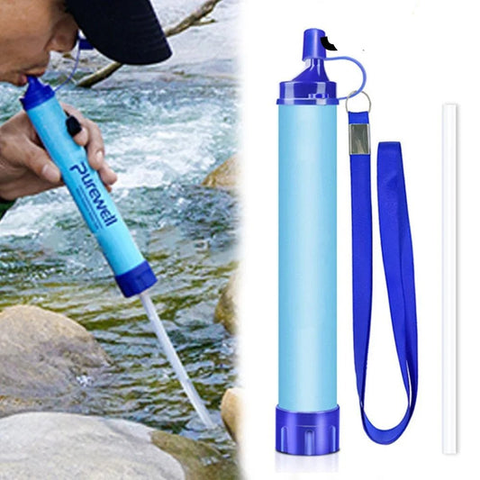 Outdoor Water Purifier Camping Hiking Emergency Life Portable Purifier Water Filter Suitable for Streams, Lakes Outdoors Camping - Checkouts UK